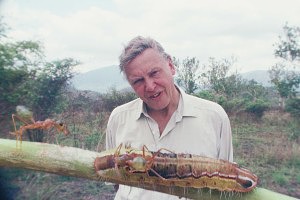 Sir David Attenborough taken by Jim with his prototype camera lens.