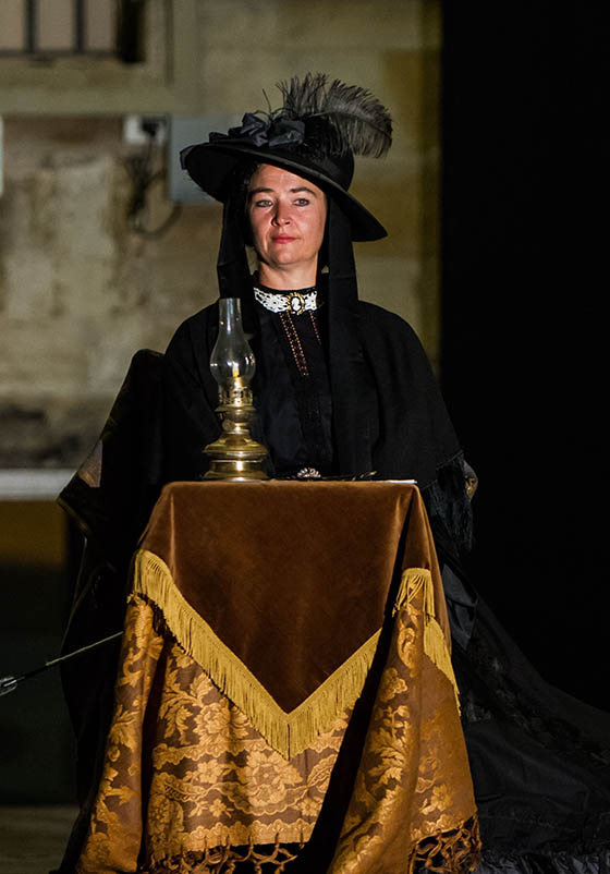 Kath Palmer as Isabella Mary Kelly in  a costume designed by Lyn Catt.