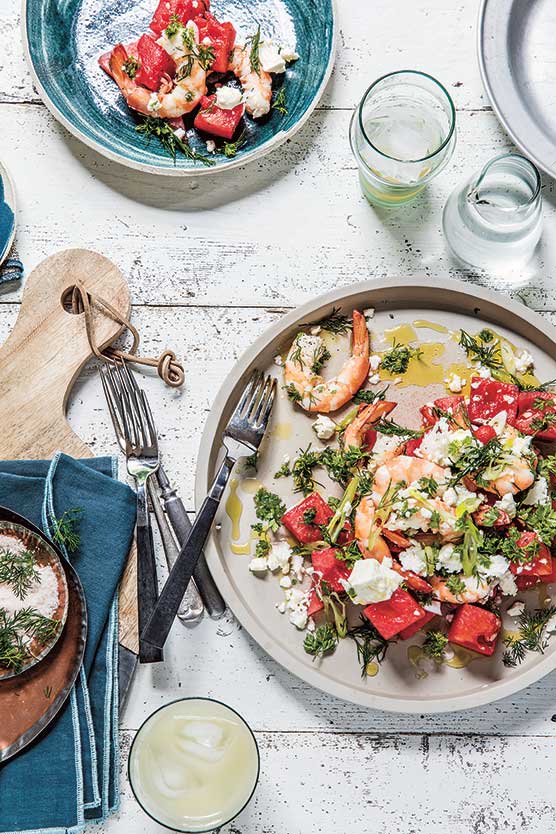  Hot Weather Cool Dishes: Salted Watermelon, Prawn & Feta Salad